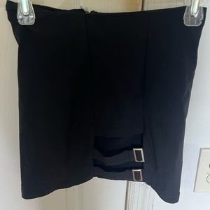 Black shirt cut on the side